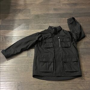 Calvin Klein Field Military Jacket Black Hoodie insulated Mens Size Large